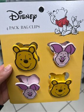 Disney Pooh & Piglet Bag Clips - Yellow and Pink